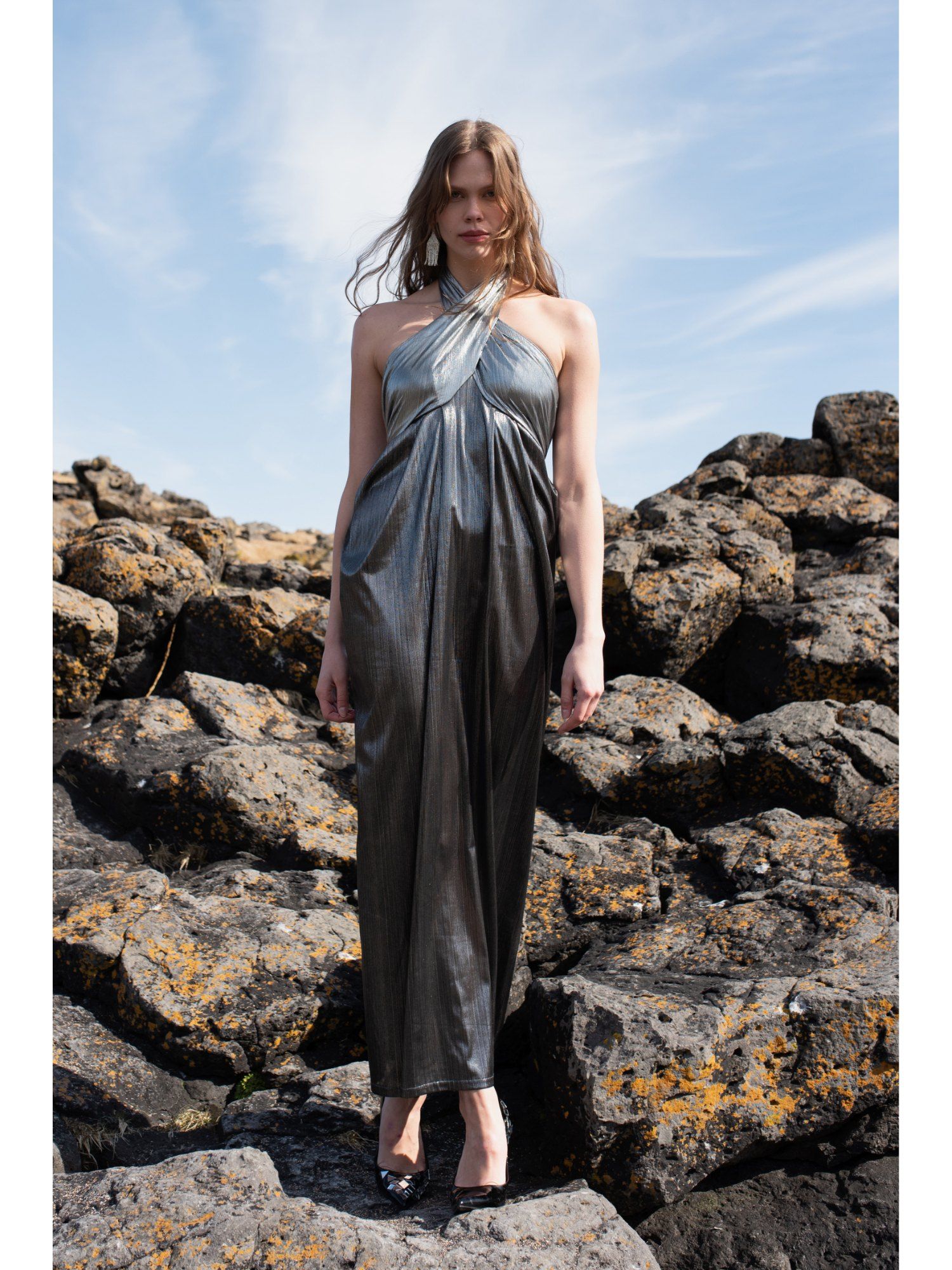 Metallic Block Halter Gown-picture-40