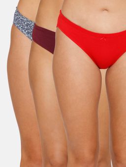 Zivame - Low Rise Full Coverage Bikini Panty Pack Of 3
