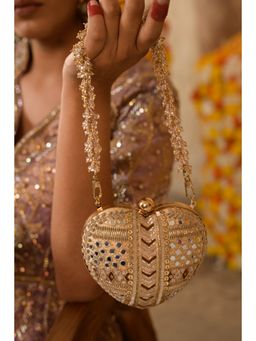 DOUX AMOUR - Manzar Gold Heart Clutch