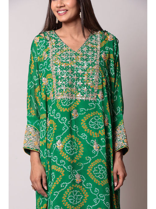 slim fit dress slacks FW24DA-1900 DARK GREEN 1PCS EMBROIDERED KAFTAN – Dhanak.com.pk