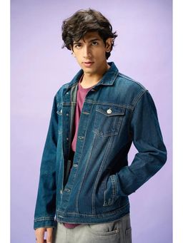 FREAKINS - Vapor Blue Men's Denim Trucker Jacket