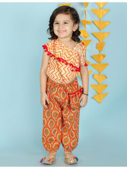 KID1 - Sassy Frill Top with Harem Pants and Bag (Set of 3)