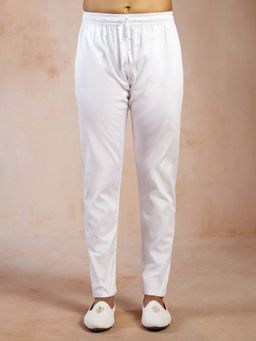 Vastramay - Men's White Fine Satin Pyjama