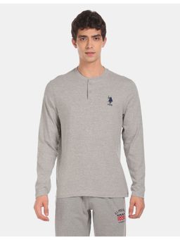 U.S. POLO ASSN. - Men Grey I655 Comfort Fit Solid Cotton T-Shirt