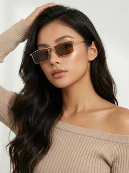 HASHTAG EYEWEAR - UV Protected & Polarized Brown Sunglass for Women (54)