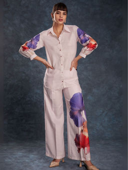 Odette - Pink Printed Regular Fit Shirt and Pant (Set of 2)