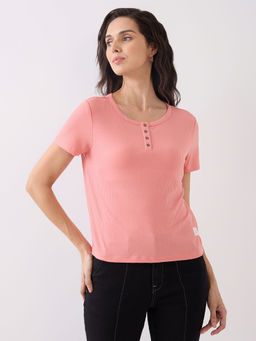 Spykar - Red Printed Regular Fit T-Shirt