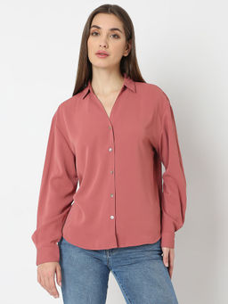 Spykar - Red Solid Regular Fit Shirt