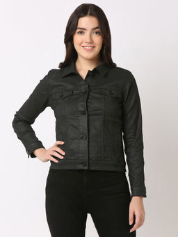 Spykar - Black Solid Regular Fit Jacket