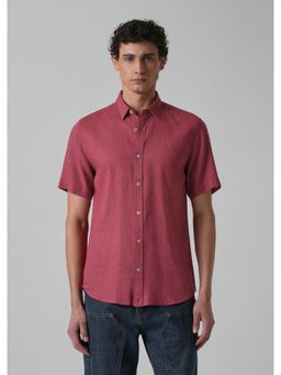 Banana Club - Batiste Crimson Red Linen Shirt