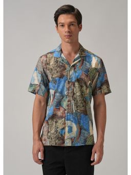 Banana Club - Mosaic Blue Half Sleeve Shirt