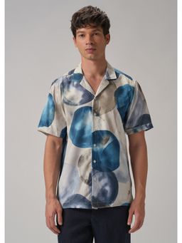Banana Club - Abstract Blue Half Sleeve Shirt