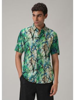 Banana Club - Spatter Green Half Sleeve Shirt