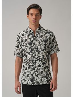 Banana Club - Grey Monochrome Ethereal Half Sleeve Shirt