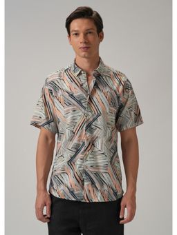 Banana Club - Multi-Color Delineated Multicolor Half Sleeve Shirt