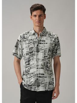 Banana Club - White Monochromatic Half Sleeve Shirt