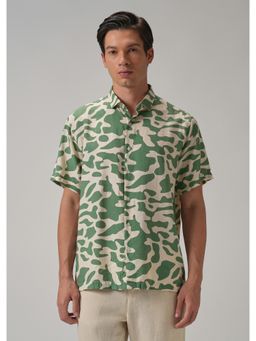 Banana Club - Green Green Abstract Printed Shirt