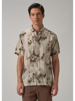Banana Club - Beige Floral Wash Printed Shirt