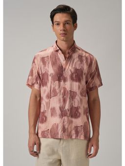 Banana Club - Brown Soft Strokes Printed Shirt