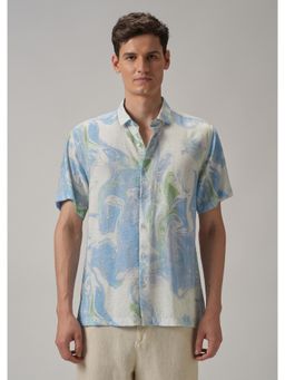 Banana Club - Blue Mystic Marble Printed Shirt