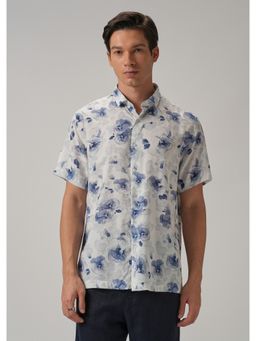 Banana Club - Blue Wash Floral Printed Shirt