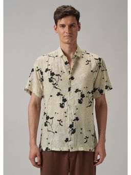 Banana Club - Beige Floral Printed Shirt