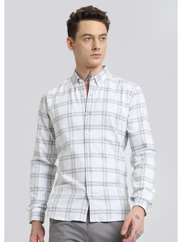 Banana Club - Pastel Grey Oxford Cotton Check Shirt