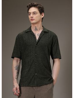 Banana Club - Olive Jacquard Knitted Shirt
