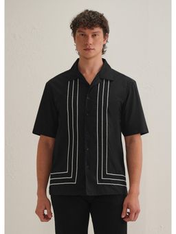 Banana Club - Black Line Embroidery Shirt