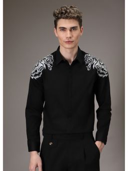Banana Club - Black Noire Lion Embroidery Designer Shirt