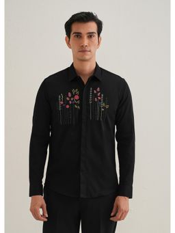 Banana Club - Floral Artistry Black Shirt