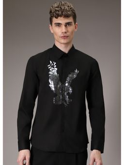 Banana Club - Black Soar Eagle Sequenced Shirt