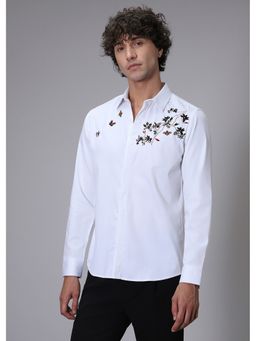 Banana Club - Beeclub Needle Work White Designer Shirt