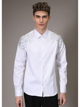 Banana Club - White Shiro Lion Embroidery Shirt