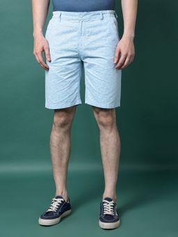 CRIMSOUNE CLUB - Men Blue Printed Pure Cotton Shorts