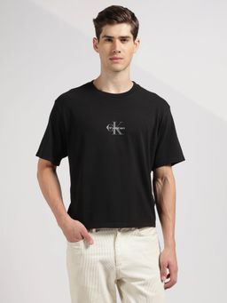 Calvin Klein - Logo Relaxed Fit Black Cotton T-Shirt