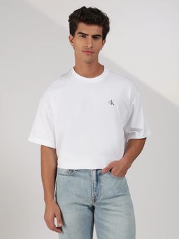 Calvin Klein - Logo Oversized Fit White Cotton T-Shirt