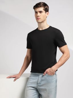 Calvin Klein - Solid Slim Fit Cotton Black T-Shirt
