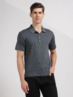 Calvin Klein - Logo Relaxed Fit Cotton Grey Polo T-Shirt