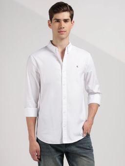 Calvin Klein - Solid Regular Fit Cotton White Shirt
