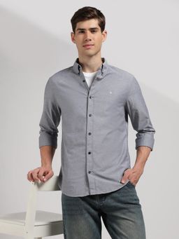 Calvin Klein - Solid Regular Fit Cotton Blue Shirt