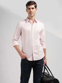 Calvin Klein - Solid Regular Fit Cotton Pink Shirt