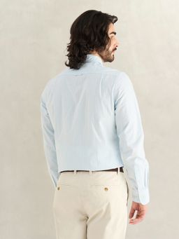 GANT - Men Sky Blue Striped Shirt