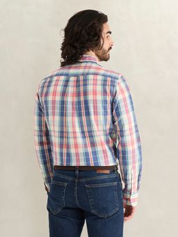 GANT - Men Blue Checked Shirt