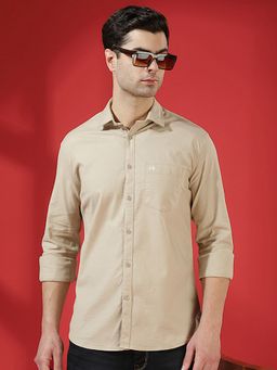 CRIMSOUNE CLUB - Men Beige Shirt