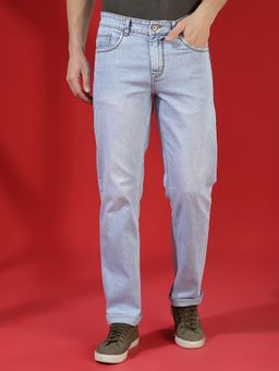 CRIMSOUNE CLUB - Blue Men Straight Jeans