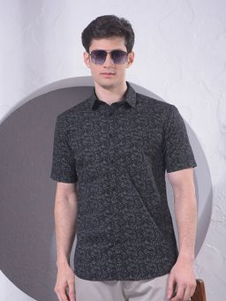 CRIMSOUNE CLUB - Men Printed Black Shirt
