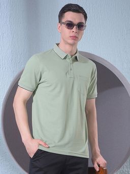 CRIMSOUNE CLUB - Men Green Polo T-Shirt