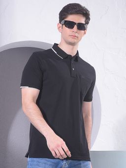 CRIMSOUNE CLUB - Men Black Polo T-Shirt