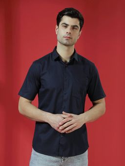 CRIMSOUNE CLUB - Men Navy Blue Shirt
